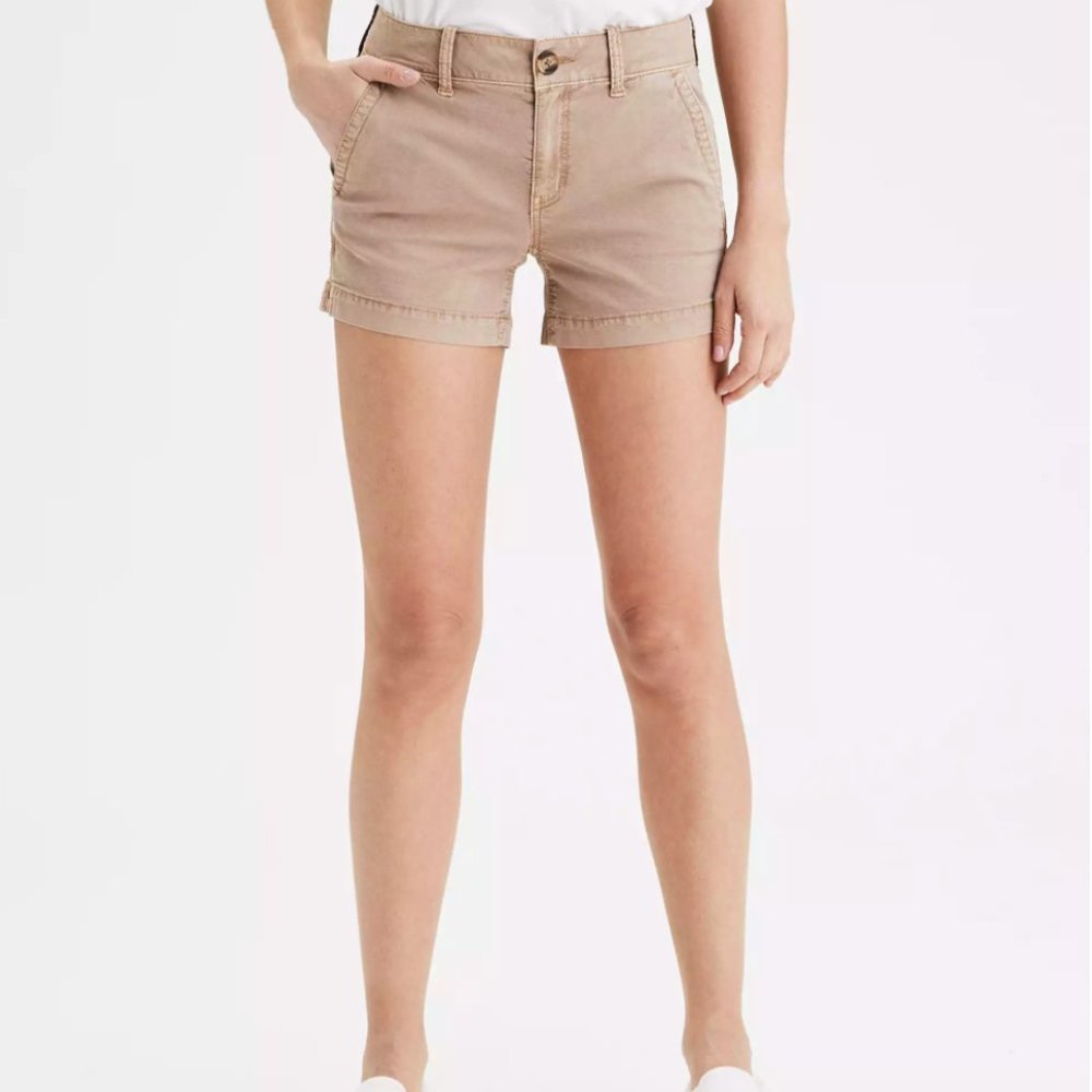 American Eagle Khaki Midi Short